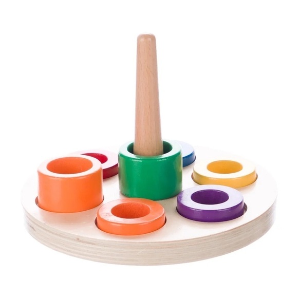 Montessori Wood Stable Stacker Toy - Picture 10 of 12